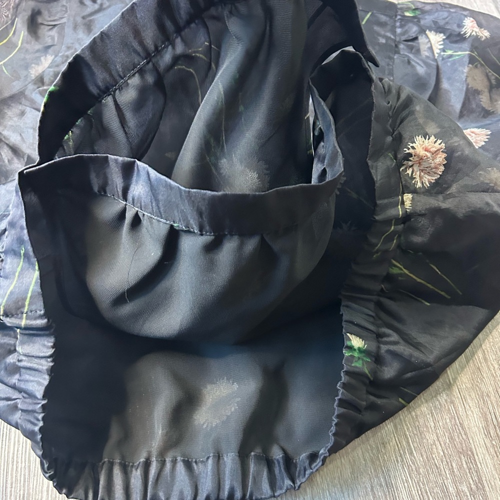 Madewell Black Floral Wrap Blouse - Picture 8 of 12